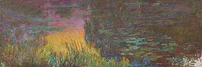 Nympheas (The Setting Sun), c.1920/26 | Claude Monet | Gemälde Reproduktion
