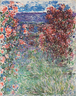 Das Haus zwischen den Rosen - Claude Monet