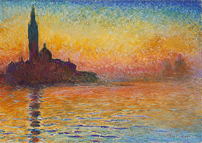 San Giorgio Maggiore by Twilight, 1908 | Claude Monet | Gemälde Reproduktion