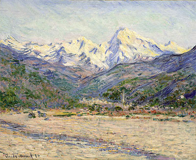 The Valley of the Nervia, 1884 | Claude Monet | Gemälde Reproduktion