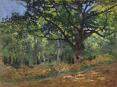 The Bodmer Oak, Fontainebleau Forest, 1865 | Claude Monet | Painting Reproduction
