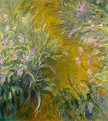 The Path through the Irises, c.1914/17 by Claude Monet | Painting Reproduction