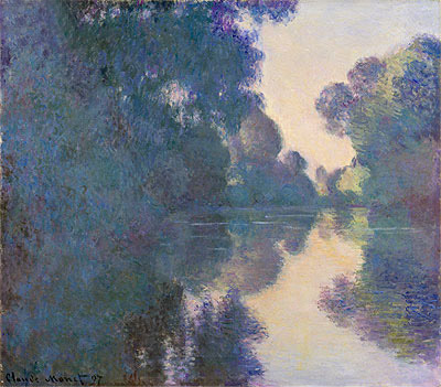Morning on the Seine near Giverny, 1897 by Claude Monet | Painting Reproduction
