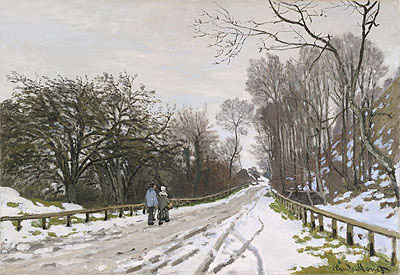 Road toward the Farm Saint-Simeon, Honfleur, 1867 by Claude Monet | Painting Reproduction