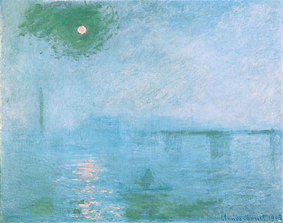 Charing Cross Bridge: Fog on the Thames, 1903 by Claude Monet | Painting Reproduction