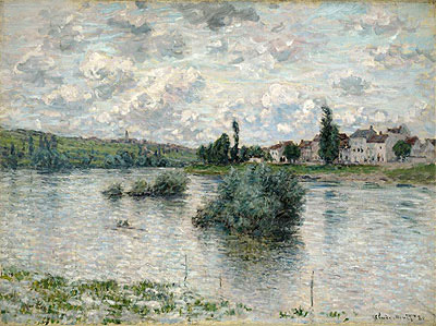 View of the Seine, Lavacourt, 1880 by Claude Monet | Painting Reproduction