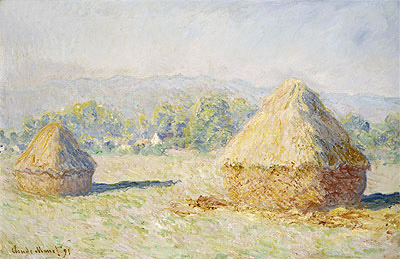 Haystacks, Morning Effect, 1891 | Claude Monet | Gemälde Reproduktion