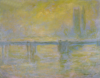 Charing Cross Bridge: Fog, 1902 | Claude Monet | Gemälde Reproduktion