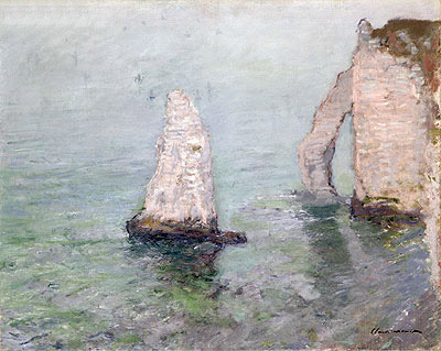 The Rock Needle and the Porte d'Aval, c.1885 | Claude Monet | Painting Reproduction