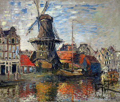 The Windmill, Amsterdam, 1871 | Claude Monet | Painting Reproduction