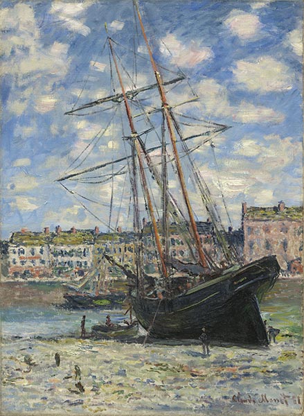 Boot bei Ebbe liegend, 1881 | Claude Monet | Gemälde Reproduktion
