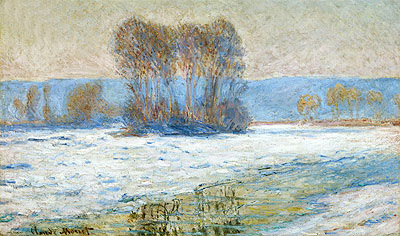 The Seine at Bennecourt, Winter, n.d. | Claude Monet | Painting Reproduction