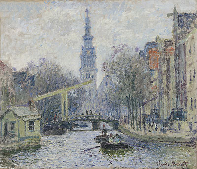Canal a Amsterdam, 1874 | Claude Monet | Painting Reproduction
