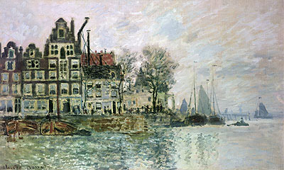 The Port of Amsterdam, c.1873 | Claude Monet | Painting Reproduction