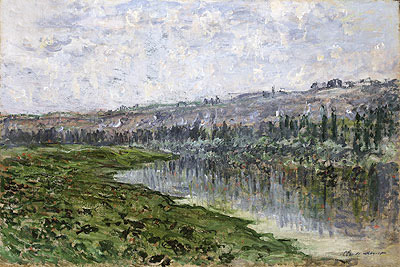 The Seine and the Hills of Chantemsle, 1880 | Claude Monet | Painting Reproduction