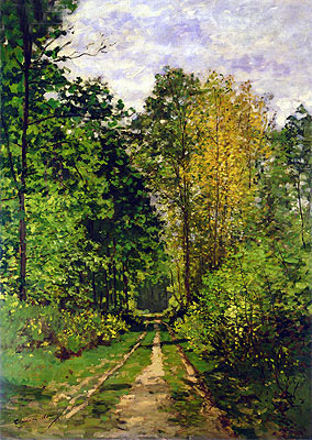 Wooded Path, 1865 | Claude Monet | Gemälde Reproduktion
