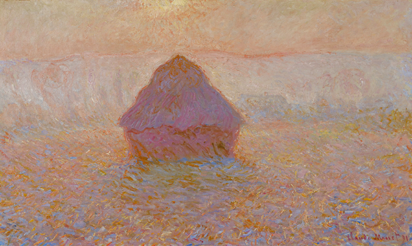 Haystacks, Sun in the Mist, 1891 | Claude Monet | Painting Reproduction
