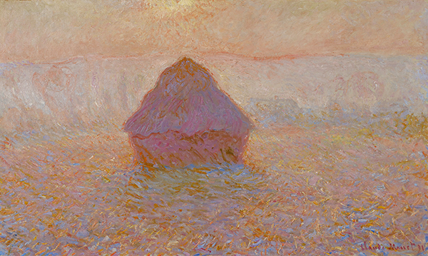 Heuhaufen, Sonne im Nebel, 1891 | Claude Monet