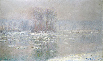 Ice at Bennecourt, 1898 | Claude Monet | Painting Reproduction