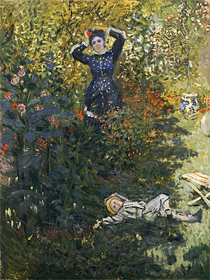 Camille and Jean in the Garden at Argenteuil, n.d. | Claude Monet | Painting Reproduction