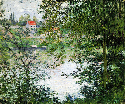 Ile de La Grande Jatte Through the Trees, 1878 | Claude Monet | Painting Reproduction