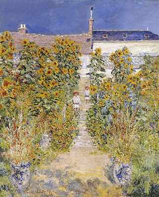 The Artist's Garden at Vetheuil, 1881 | Claude Monet | Gemälde Reproduktion