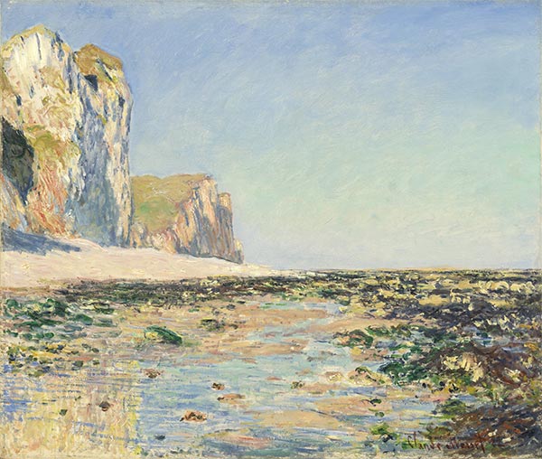 Seashore and Cliffs of Pourville in the Morning, 1882 | Claude Monet | Painting Reproduction