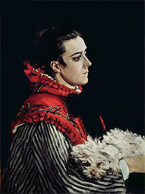 Camille Monet in a Red Cape, 1866 | Claude Monet | Painting Reproduction