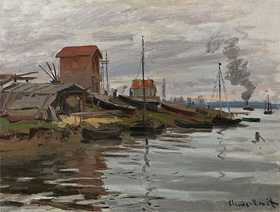 The Seine at Petit-Gennevilliers, 1872 | Claude Monet | Gemälde Reproduktion