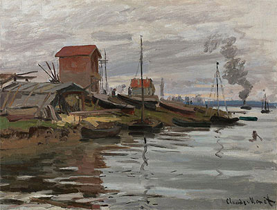 Die Seine bei Petit-Gennevilliers | Claude Monet | Gemälde Reproduktion