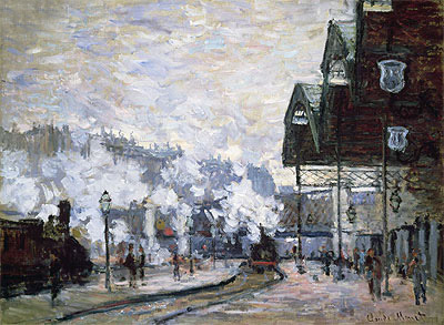 Gare Saint-Lazare, Paris, 1877 | Claude Monet | Painting Reproduction
