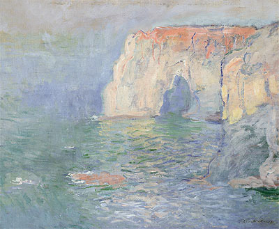 Etretat: The Manneport, Reflections on the Water, 1885 | Claude Monet | Painting Reproduction