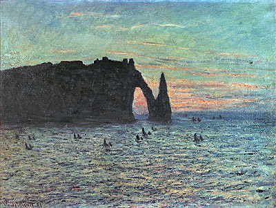 The Hollow Needle at Etretat, 1883 | Claude Monet | Painting Reproduction