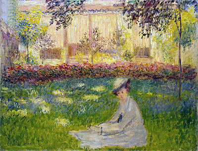 Woman in a Garden, 1876 | Claude Monet | Painting Reproduction