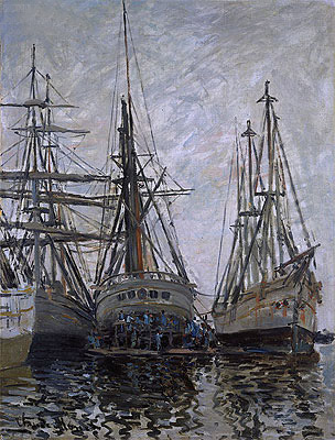 Boote im Hafen | Claude Monet | Gemälde Reproduktion