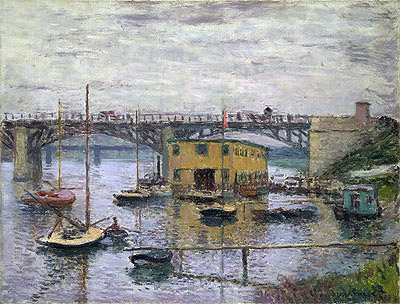 Brücke bei Argenteuil an einem grauen Tag | Claude Monet | Gemälde Reproduktion