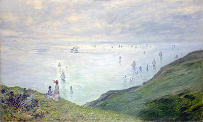 Cliffs at Pourville, 1882 | Claude Monet | Painting Reproduction