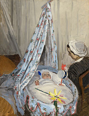 The Cradle - Camille with the Artist's Son Jean, 1867 | Claude Monet | Gemälde Reproduktion