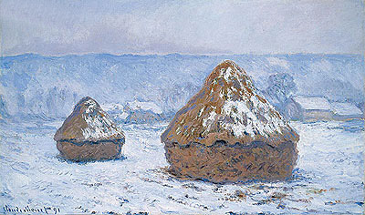 Heuhaufen, Schneeeffekt | Claude Monet | Gemälde Reproduktion