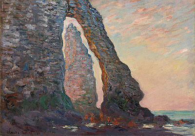Felsnadel durch die Porte d'Aval, Étretat gesehen | Claude Monet | Gemälde Reproduktion