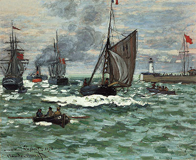 The Entrance to the Port of Le Havre, 1870 | Claude Monet | Painting Reproduction