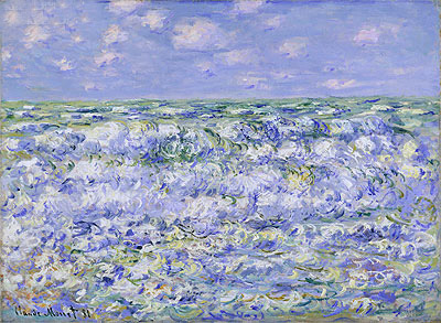 Wellen brechen | Claude Monet | Gemälde Reproduktion