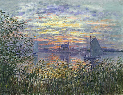 Marine View with a Sunset, c.1875 | Claude Monet | Painting Reproduction