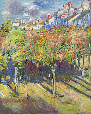 Die Linden in Poissy, 1882 | Claude Monet