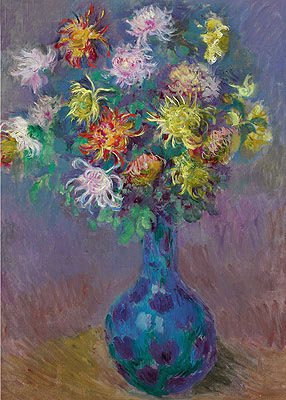 Vase mit Chrysanthemen | Claude Monet | Gemälde Reproduktion