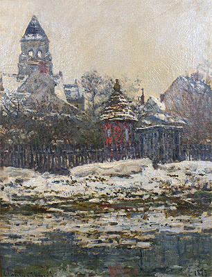 The Church at Vetheuil, Winter, 1879 | Claude Monet | Gemälde Reproduktion