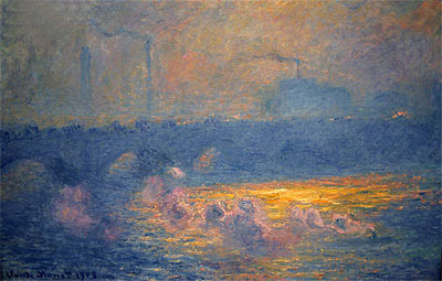 Waterloo Bridge, Sun Effect with Smoke, 1903 | Claude Monet | Painting Reproduction