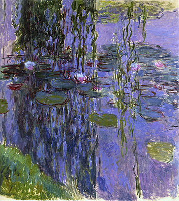 Willow Fronds and Water Lilies | Claude Monet | Painting Reproduction