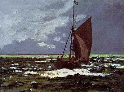 Stormy Seascape, 1867 | Claude Monet | Painting Reproduction