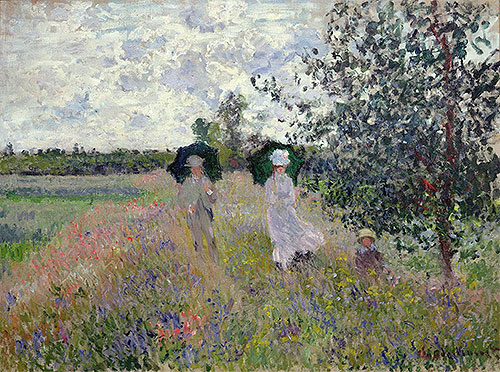 Promenade near Argenteuil, c.1873/75 | Monet | Painting Reproduction
